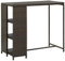 BOWEKAM Möbel, Tische, Küchen- und Esszimmertische, Bartisch mit Ablage, braun, 120 x 60 x 110 cm, Polyrattan