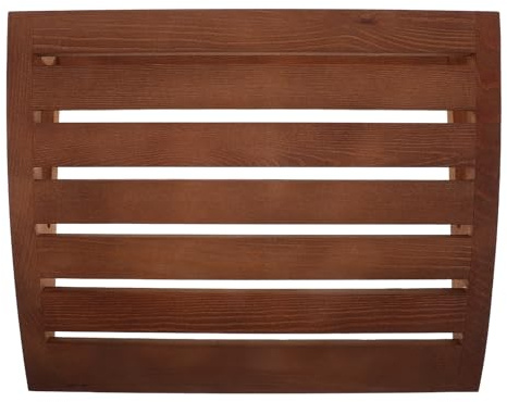 Yardwe Reposacabezas de Sauna Ergonómico de Madera 38x30x7 Cm, Cojín Cervical Transpirable y Absorbente para Alivio del Cuello, Respaldo Portátil para Sauna y SPA, Accesorio Compacto