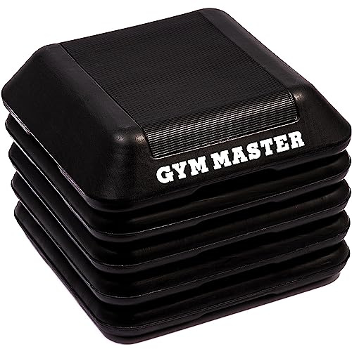 GYM MASTER Deluxe Adjustable Aerobic Step Stepper Board - Square Platform