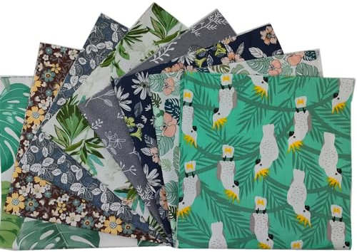 Patchwork Stoffe 8 stück Stoffpaket 50 * 50cm Bunte Baumwollstoff Set zum Nähen Scrapbooking Quilten Handwerk