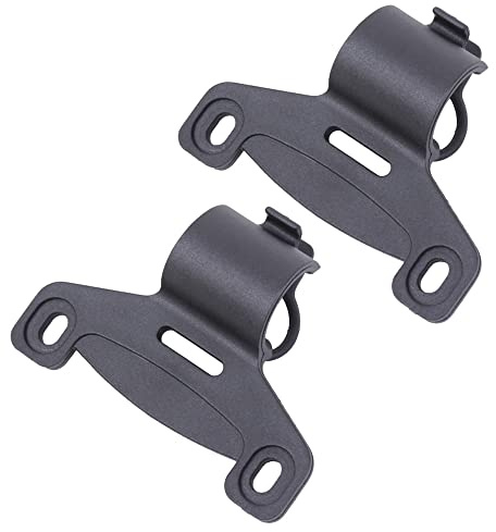 DAJUXIN 2 Pcs Bicycle Pump Holder for Cycling Frame Mounted Black Compatible Bracket Clip for Road and Mountain Bikes