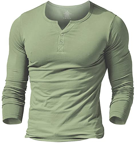 Hombres Casual Manga Corta Camiseta Soltero Botón Abertura Llano v Cuello Camisas Algodón Style B Verde M