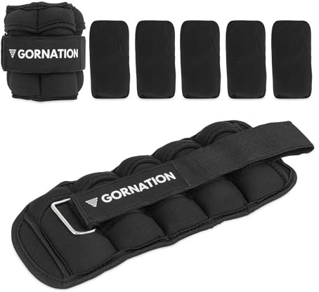 GORNATION Pesas para tobillos y muñecas, tobilleras con peso ajustables de 1 kg para mejorar la fuerza, estabilidad y equilibrio, para fitness y resistencia, entrenamientos en casa - 1 par