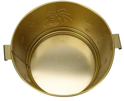 Gogogmee 1Stk brennender Papierkegel Käfig verbrennen Geld brennender Eimer Müll brennt Mülleimer abfalleimer streugutbehälter brennender Behälter opfert Versorgung Rostfreier Stahl Golden