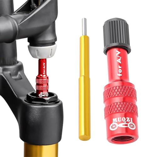 Adaptateur d'air de Fourche, Adaptateur de Valve de Fourche de vélo – Adaptateur d'extension de Valve antidérapant – Accessoires de Cyclisme pour Voyages sur Route, VTT, vélos