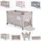 Cangaroo Reiselaufstall One Touch Räder Seiteneingang Matratze klappbar Tasche, Farbe:beige
