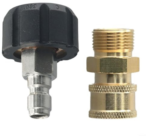 Kit di 2 adattatori per idropulitrice, M22 da 14 mm a 1/4, kit di accessori a connessione rapida