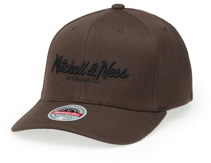Mitchell & Ness PINSCRIPT BASECAP - Gorra Snapback Roja Clásica con Cierre Ajustable (elástico), para Hombre, Mujer, Niños, Unisex, Primavera, Verano, Otoño, Invierno, Talla única