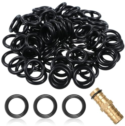 50 Piezas für G 1/2-Zoll Juego de Surtido de Juntas Tóricas Negras, Arandela de Sellado de Caucho de Nitrilo,Para Sellado De Arandela De Fontanería y Reparación Rápida Automática 16 * 11mm