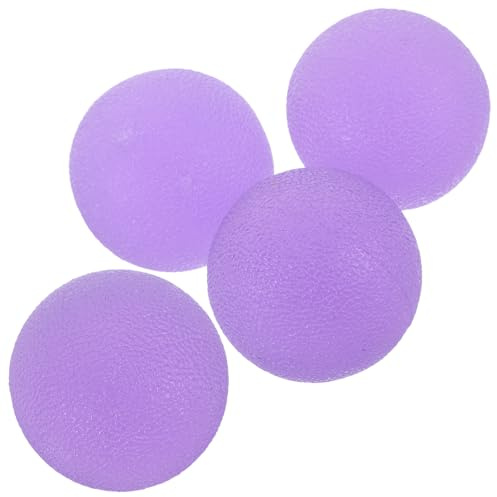 SHERCHPRY 4 Balones Antiestrés para Manos de Alta Elasticidad Ejercitador de Dedos y Fortalecedor de Agarre Pelota de Masaje Tipo Gelatina para Entrenamiento de Fuerza y Reducción de