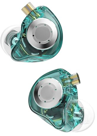 Fesjoy Ergonomiska In-ear Scenhörlurar med Löstagbar Kabel, Rika Musikdetaljer, för Musiker, PU-öronkrokar (Med Mic)
