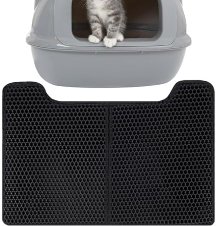 Alfombrilla de para Gatos – Almohadilla de Doble Capa Resistente al Agua en Forma de U – Alfombrilla para de para Gatos, para la Familia, Mascotas, hogar, Interior, Sala de