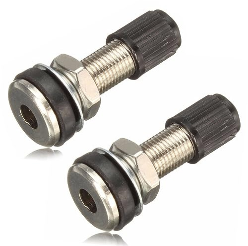 Grapelet 2 pièces de valves de pneus pour Motos et Voitures avec tiges à valves et Capuchons à poussière