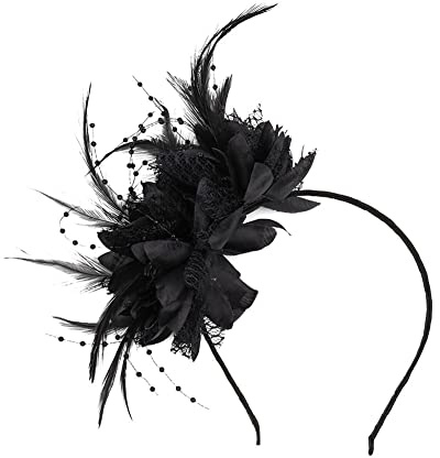 Eforcase Vintage Feather Hair Band 1920s Flapper Headband 20s Flapper Headpieces for Great Gatsby Masquerade Birthday Party
