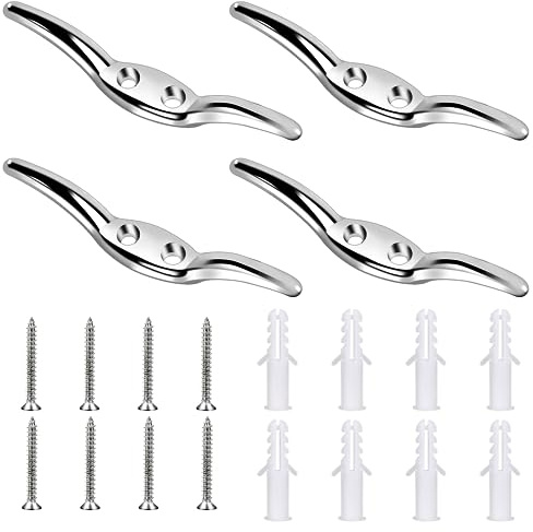 4 Pcs Cord Cleats for Blinds, Zinc Alloy Blind Cord Holder with Screws