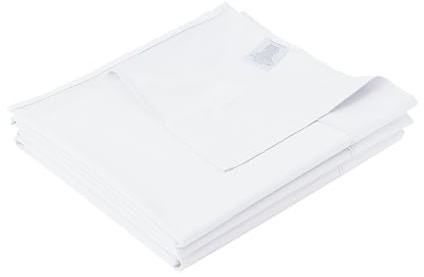 Cotton Queen Sheet Only, 600 Thread Count 100% Egyptian Cotton Top Sheet 1Pcs, Cool & Breathable Flat Bed Sheets Wrinkle, Fade, Stain Resistant (Queen White)