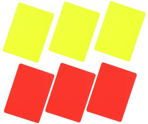 Yardwe 6stücke Schiedsrichterkarten Für Fußball Aus PVC-Material Tragbar Und Langlebig Professionelle Spielkarten Für Schiedsrichter