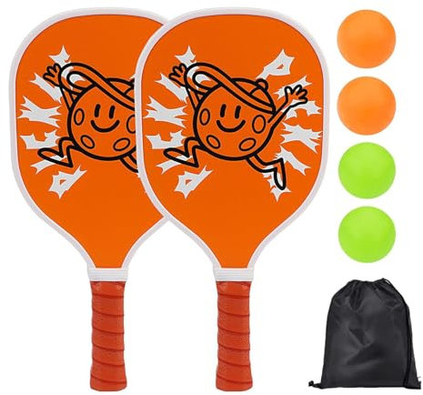 Racket, paddlar set med 4 premium träpaddlar, 4 plektrum bollar, vattentät bärväska, inomhus och utomhus paddellracket bärbar, premium beachball set av
