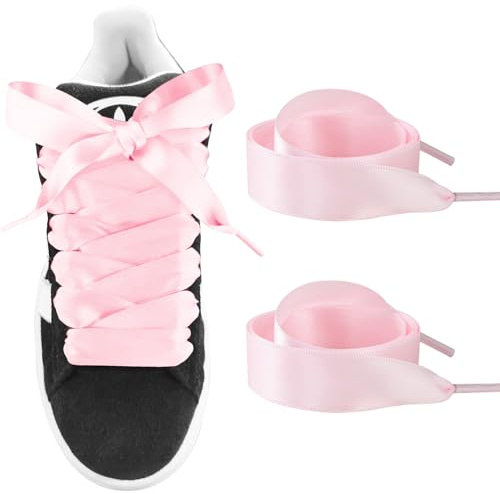 UamGlsob Lacci in Nastro di Raso Larghe 20 mm per Sneakers | Stringhe Piatte in Morbida Seta e Raso per Scarpe Donna e Signore di Tendenza