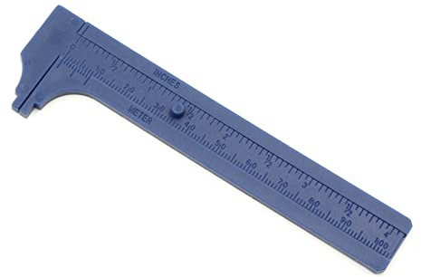 NOLOWY Handliches Schieblehre Messschieber Messwerkzeug, Doppelmaß, Taschenlineal, 100 mm, Schmuck