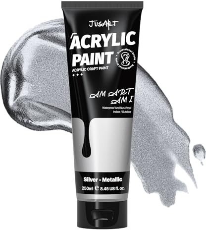 JusArt akrylfärg-250 (silver)