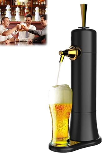 Draught Beer Machine for Home, Portable Beer Dispenser for Beer Canned, Perfect Draft Beer Foam Generator Pumps, Enjoy Fresh Draft Beer Anytime, Anywhere, Black