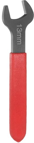 QUARKZMAN Chiavi Inglesi 13mm Metrica, Chiave Aperta Singola Angolo di Sfalsamento 15 Gradi, Piccola Chiave Inglese a Forchetta a Forma di U Gambo Rosso per Riparazione Auto, Mobili