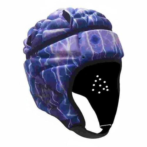 predolo Casco Morbido da Football, Vestibilità Regolabile, Casco Imbottito Antiurto Leggero, Caschetto da Rugby per Portieri, Fulmine