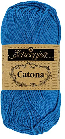 Scheepjes - Scheepjes Catona 201 Electric Blue Yarn - 1x50g