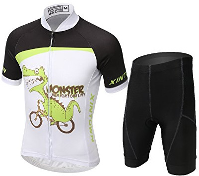 Traje De Ciclismo Niño Maillot De Ciclismo Niño (Bicicleta Camiseta Manga Corta + Pantalones con Asiento Acolchado)
