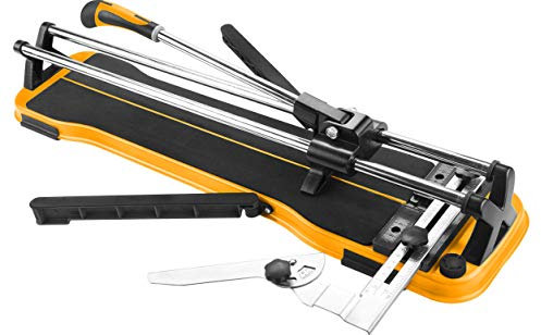 Tolsen Pro - Tagliapiastrelle manuale resistente, 600 mm x 12 mm, 22 mm, lama in carburo di tungsteno ad angolo o taglio parallelo