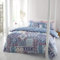 Catherine Lansfield Bedding Boho Patchwork King Duvet Cover Set with Pillowcases Blue