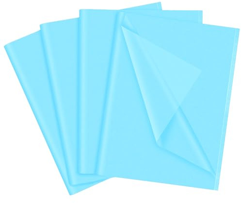 LZRUSH 60 ark ljusblå silkespapper, 35 x 50 cm presentpapper för julklapp inslagning konst hantverk gör-det-själv födelsedag bröllop baby shower presentpapper