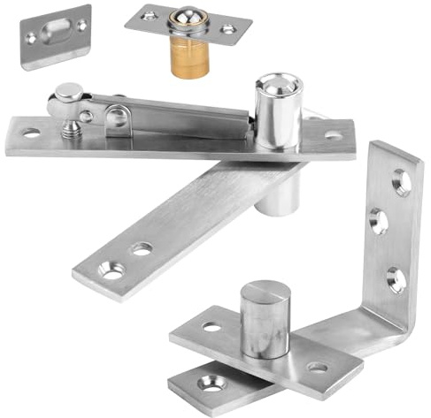 2pz Cerniere a Bilico per Porte con Chiusure a Sfera per Porta, Invisibili Resistenti Cerniera a Bilico Cerniera Porta Nascosta Ferramenta con Rotazione di 180 Gradi per Porte Segrete Armadi