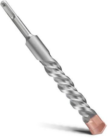 MOXPIFY Punta per trapano SDS Plus a doppia elica, trapano a percussione per calcestruzzo, pietra, pietra naturale, 25 x 210 mm