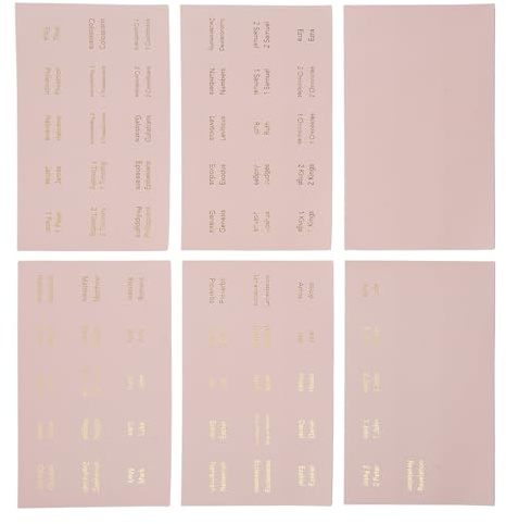 6 Fogli Laminato Bibbia Tabs Grande Adesivo Stampa Facile Lettura Bibbia Diario Tabs Regalo Cristiano Per Le Donne