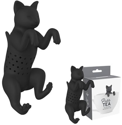 CHSEROK Infusionador de Te, 2 Piezas Filtro Te para Taza, Silicona Colador de Té con Forma de Gato, Extraíbles Filtro de Té Reutilizable, para Tazas y Tazones de Té