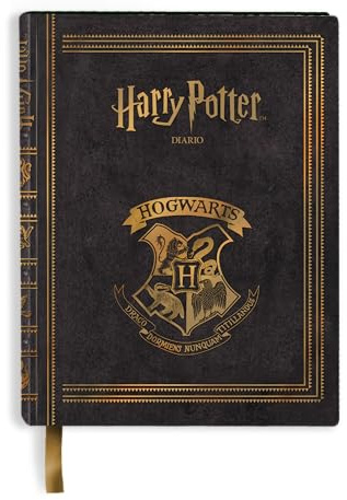 Gioch Preziosi - Harry Potter Diario Scuola 2025 2026 Nero, Agenda Scolastica 10 Mesi Non Datato, Copertina Rigida, Formato 14,2 x 20 cm, Per Bambini e Bambine di Elementari e Medie