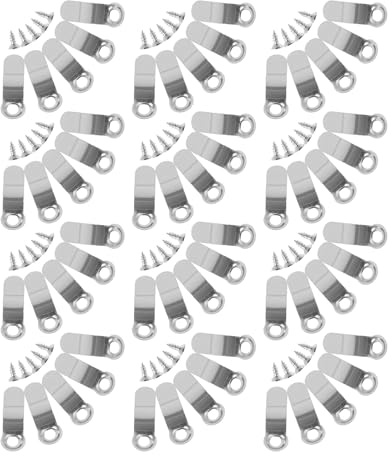 Beavorty Juego de 120 Herrajes de Metal para Marcos de Fotos, Botones Giratorios y Clips de Sujeción Plateados para Fijar Tableros Traseros, Accesorios Aplicables para Colgar