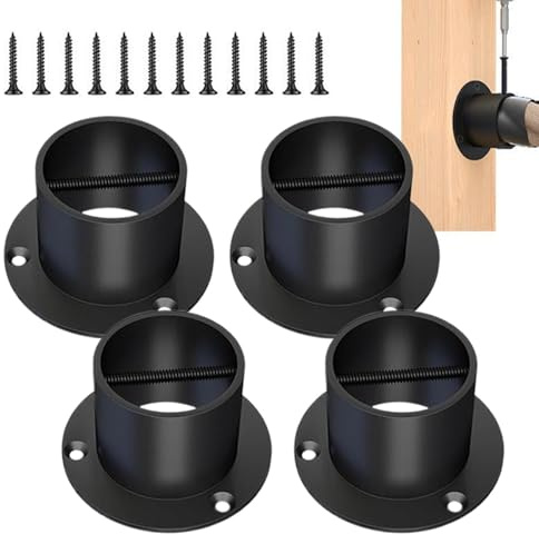 Lot de 4 supports de fixation décoratifs en acier inoxydable - de corde - Pour fixation en extérieur, jardin, terrasse, escalier, pont, bateau, extérieur