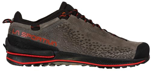 La Sportiva Chaussures d'approche/randonn e TX2 EVO en cuir pour homme, Carbone/Goji, 43.5 EU