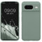 kwmobile Carcasa Compatible con Google Pixel 8 Funda - Case TPU y Silicona antigolpes - Apto Carga inalámbrica - Verde Ahumado