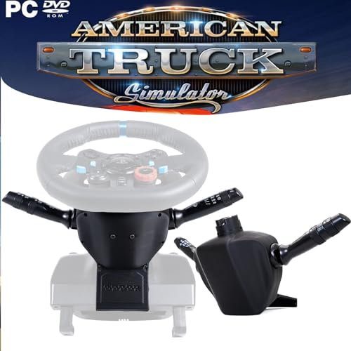 Turn Signal Wiper Lever Combination Switch for Logitech G27/G29/G920/G923 Game Steering Wheel;DIY PC Dimmer Headlight Switch Racing Simulator Console for ATS ETS2 OMSI 2 (for G25/G27/G29/G920)