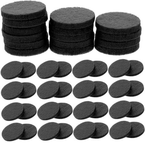FOYTOKI 50piezas Almohadillas Redondas De Algodón Negro para Difusor Aceites Esenciales Aromaterapia Collar Accesorio para Uso Personal
