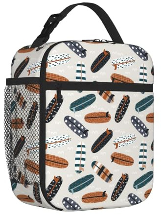 Borsa termica per il pranzo per donne e uomini, per lavoro, tavole da surf estive, riutilizzabile, borsa per il pranzo per adulti, borsa tote per ufficio e picnic