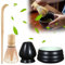 Ensemble de fouet à matcha avec bol à matcha, bec verseur et porte-fouet, pour la préparation traditionnelle du thé matcha (noir)