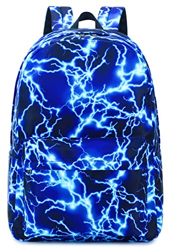 ADGBPE Sac à Dos D'école Pour Garçons Grand Sac à Dos Pour Enfants Durable Léger Et Imperméable étoilé Pour étudiant (3-Bleu)