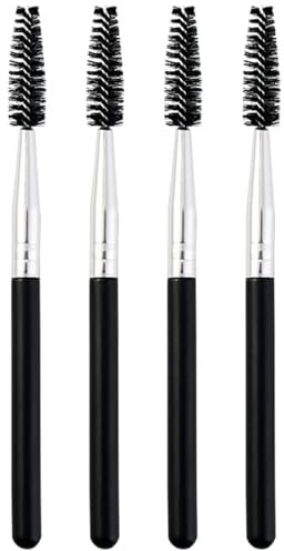 WOLMIK Lot de 4 brosses à cils, peigne à cils, brosse portable, pour extension de cils et levage des sourcils, réutilisable