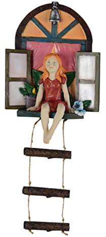 Toddmomy 1 Pieza De Hada De Resina para Decorar El Alféizar De La Ventana Colgante Creativo para Jardín Decoración del Hogar.