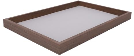 Eminchu Platt Smyckebricka Premium Valnötsförvaringslösning för Smyckesbutiker 13,78x9,45in
